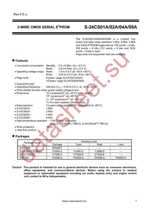 S-24CS02AFT-TB-G datasheet  
